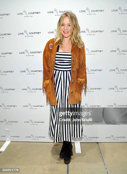 Poppy Jamie attends Love, Courtney by Nasty Gal launch party at Nasty Gal on January 13, 2016 in Los Angeles, California.