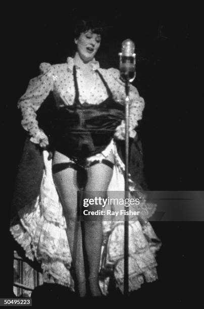 Stripper Gypsy Rose Lee performing on stage.