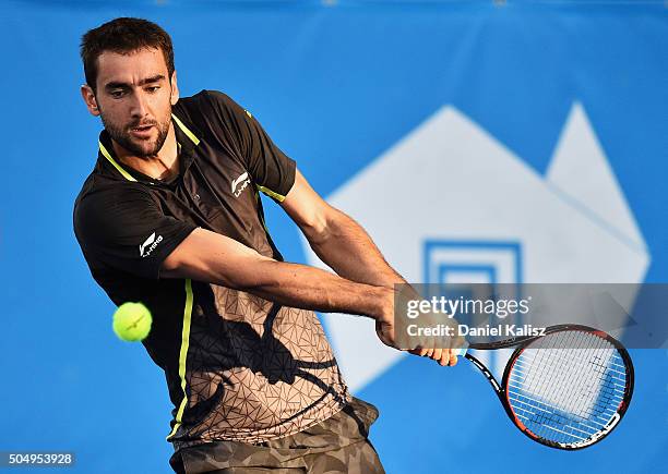 Marin Cilic of Croatia competes TEST IMAGE during the 2016 World Tennis Challenge match between Marin Cilic of Croatia and Fernando Verdasco of Spain...