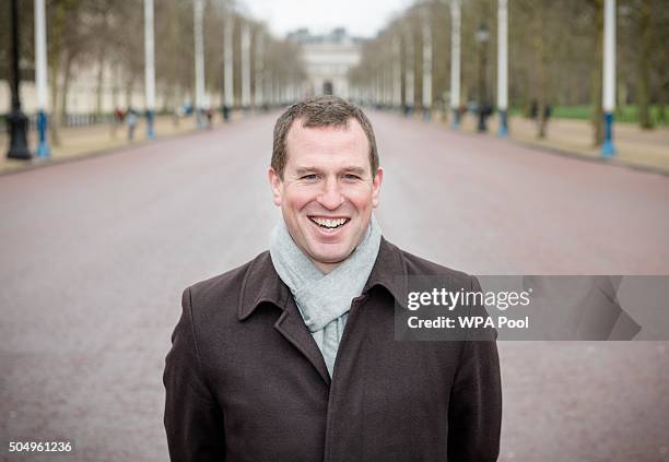 Peter Phillips poses for a photo on The Mall where 10,000 guests will attend The Patron's Lunch to be held on June 12 which will celebrate his...