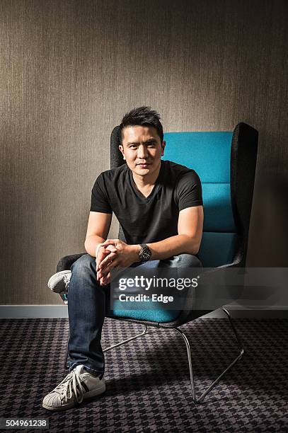 Portrait of Singaporean entrepreneur Min-Liang Tan, co-founder and CEO of gaming hardware company Razer, photographed in London on June 8, 2015.