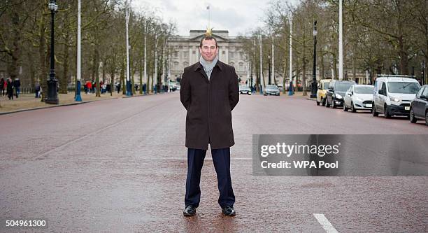 Peter Phillips poses for a photo on The Mall where 10,000 guests will attend The Patron's Lunch to be held on June 12 which will celebrate his...