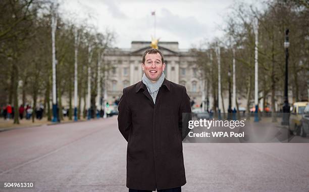 Peter Phillips poses for a photo on The Mall where 10,000 guests will attend The Patron's Lunch to be held on June 12 which will celebrate his...