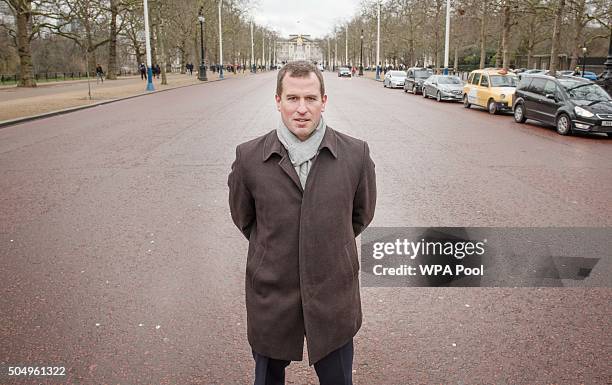 Peter Phillips poses for a photo on The Mall where 10,000 guests will attend The Patron's Lunch to be held on June 12 which will celebrate his...