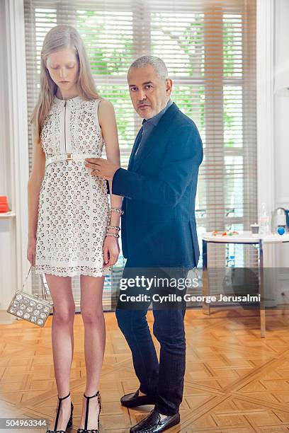 Designer Elie Saab is photographed for Self Assignment on October 2, 2015 in Paris, France.