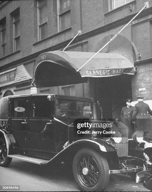 View showing the entrance of Carnegie Hall.