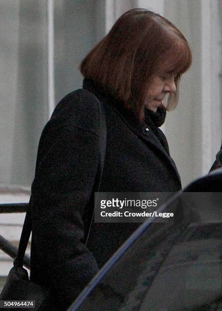 Rima Rickman is sighted for one of the first times since the announcement of the death of her husband British actor Alan Rickman on January 14, 2016...