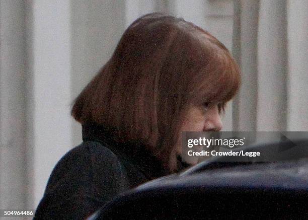 Rima Rickman is sighted for one of the first times since the announcement of the death of her husband British actor Alan Rickman on January 14, 2016...