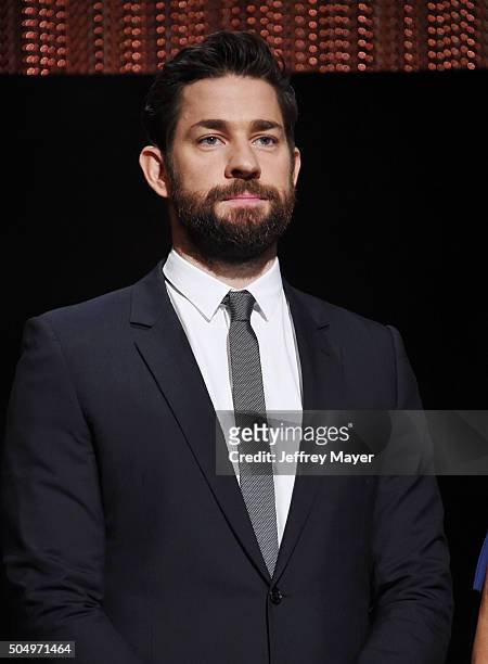 Actor John Krasinski announces the nominees during the 88th Oscars Nominations announcement at the Academy of Motion Picture Arts and Sciences on...