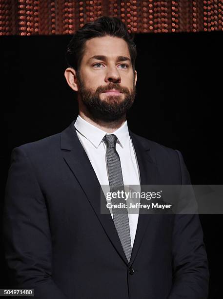 Actor John Krasinski announces the nominees during the 88th Oscars Nominations announcement at the Academy of Motion Picture Arts and Sciences on...