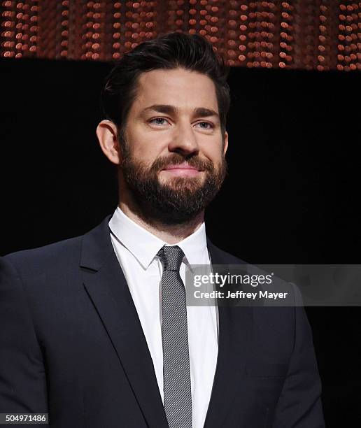 Actor John Krasinski announces the nominees during the 88th Oscars Nominations announcement at the Academy of Motion Picture Arts and Sciences on...