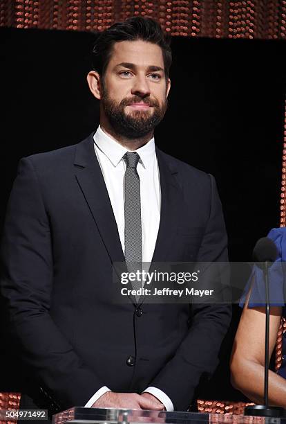 Actor John Krasinski announces the nominees during the 88th Oscars Nominations announcement at the Academy of Motion Picture Arts and Sciences on...