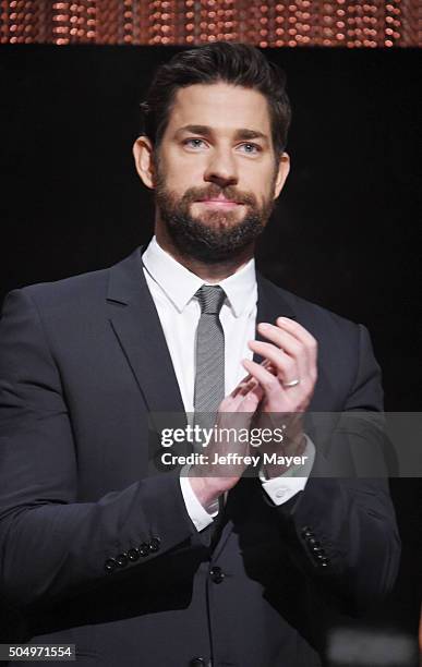 Actor John Krasinski announces the nominees during the 88th Oscars Nominations announcement at the Academy of Motion Picture Arts and Sciences on...