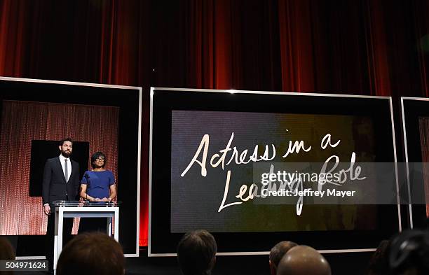 Actor John Krasinski and President of the Academy of Motion Picture Arts and Sciences Cheryl Boone Isaac announce the nominees during the 88th Oscars...