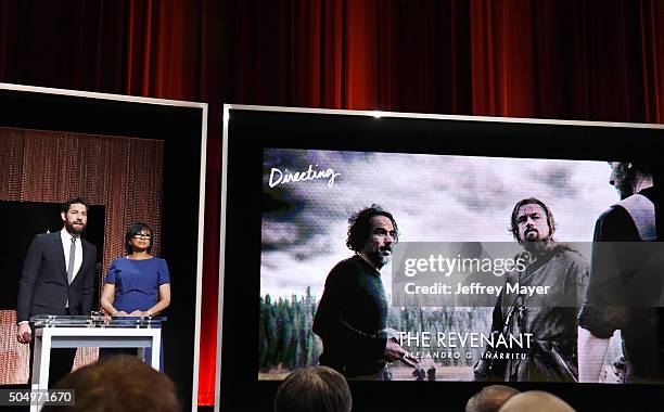 Actor John Krasinski and President of the Academy of Motion Picture Arts and Sciences Cheryl Boone Isaac announce the nominees during the 88th Oscars...