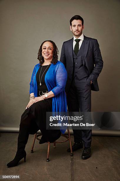 Actors S. Epatha Merkerson and Colin Donnell, of NBCUniversal's 'Chicago Med' pose in the Getty Images Portrait Studio at the 2016 Winter Television...