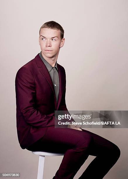 Actor Will Poulter poses for a portrait at the BAFTA Los Angeles Awards Season Tea at the Four Seasons Hotel on January 9, 2016 in Los Angeles,...