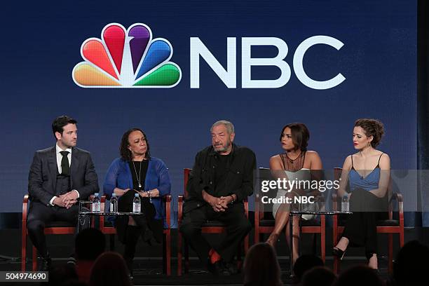 NBCUniversal Press Tour, January 2016 -- NBC's "Chicago Fire", Chicago P.D.", "Chicago Med" Session -- Pictured: Colin Donnell and S. Epatha...