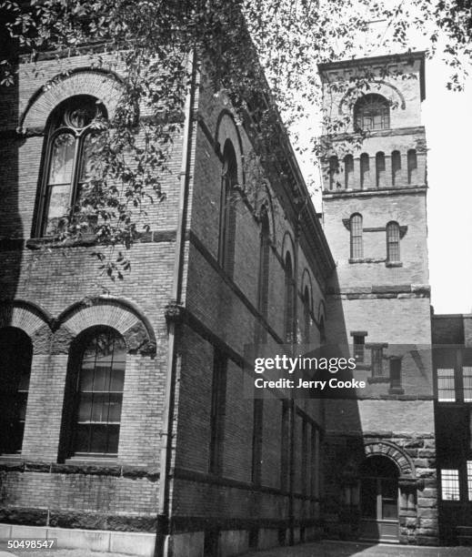 The rear exterior of the courthouse in which the infamous witch trials were held.