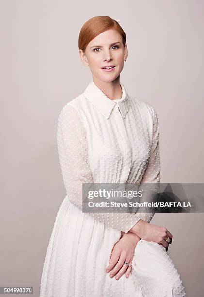 Actress Sarah Rafferty poses for a portrait at the BAFTA Los Angeles Awards Season Tea at the Four Seasons Hotel on January 9, 2016 in Los Angeles,...