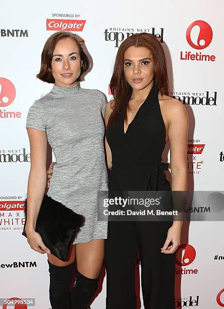 Imogen Leaver and Jade Thompson attend Lifetime's launch of Britain's Next Top Model airing tonight at 9pm on Lifetime at Kensington Roof Gardens on...