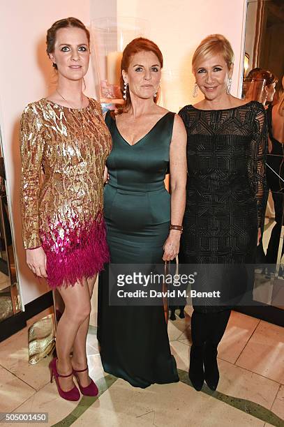 Chloe Delevingne, Sarah Ferguson, Duchess of York, and Tania Bryer attend The Lady Garden Gala hosted by Chopard in aid of Silent No More...