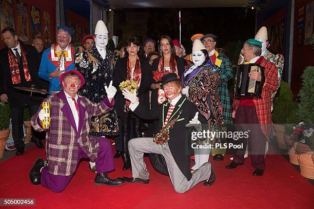 Princess Stephanie of Monaco and daughter Pauline Ducruet (R¡attend the 40th International Circus Festival on January 14, 2016 in Monaco, Monaco.