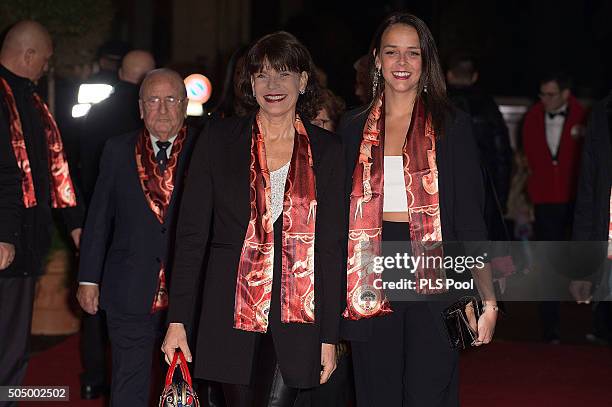 Princess Stephanie of Monaco and daughter Pauline Ducruet attend the 40th International Circus Festival on January 14, 2016 in Monaco, Monaco.