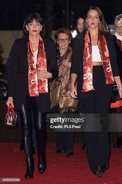 Princess Stephanie of Monaco and daughter Pauline Ducruet attend the 40th International Circus Festival on January 14, 2016 in Monaco, Monaco.