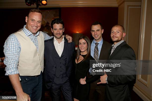 NBCUniversal Press Tour, January 2016 -- NBCUniversal Party -- Pictured: Matt Iseman, "Team Ninja Warrior"; Colin Donnell, "Chicago Med"; Kacy...