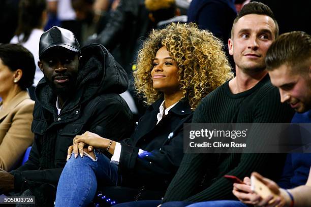 Singer Fleur East attends the 2016 NBA Global Games London match between Toronto Raptors and Orlando Magic at The O2 Arena on January 14, 2016 in...