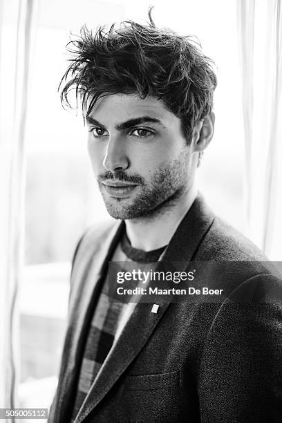 Matthew Daddario of ABC Networks FREEFORMS's 'Shadowhunters: The Mortal Instruments' poses in the Getty Images Portrait Studio at the 2016 Winter...