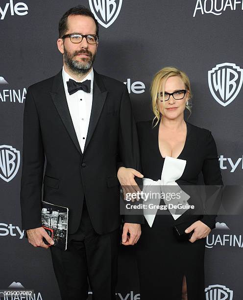 Actress Patricia Arquette and Eric White arrive at the 2016 InStyle And Warner Bros. 73rd Annual Golden Globe Awards Post-Party at The Beverly Hilton...