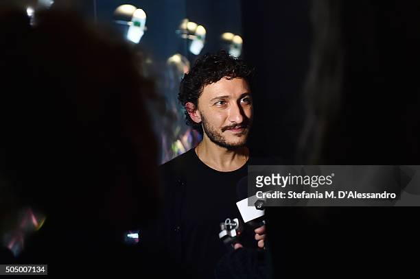 Designer Marco De Vincenzo attends 'Marco De Vincenzo' Women's Fashion Installation on January 14, 2016 in Florence, Italy.
