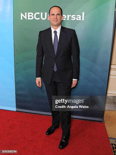 Marcus Lemonis arrives at the 2016 Winter TCA Tour - NBCUniversal Press Tour Day 2 at Langham Hotel on January 14, 2016 in Pasadena, California.