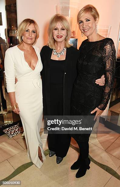 Mika Simmons, Joanna Lumley and Tania Bryer attend The Lady Garden Gala hosted by Chopard in aid of Silent No More Gynaecological Cancer Fund and...