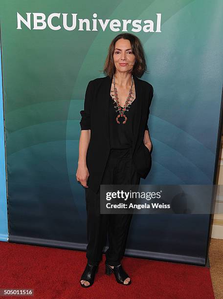 Joanne Whalley arrives at the 2016 Winter TCA Tour - NBCUniversal Press Tour Day 2 at Langham Hotel on January 14, 2016 in Pasadena, California.