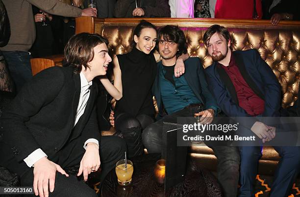 Sascha Bailey, Sarah Stanbury, Fenton Bailey and Jack Thompson attend the Grand Reveal Party of 14LSQ on January 14, 2016 in London, England.
