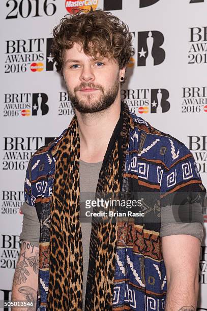 Jay McGuiness attends the nominations launch for The Brit Awards 2016 at ITV Studios on January 14, 2016 in London, England.