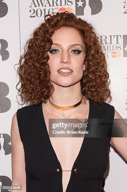 Jess Glynee attends the nominations launch for The Brit Awards 2016 at ITV Studios on January 14, 2016 in London, England.