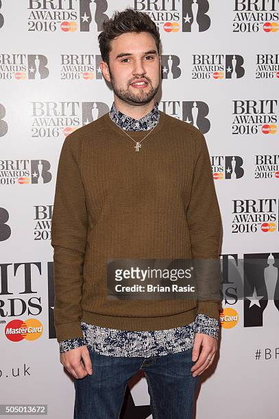 Phillip George attends the nominations launch for The Brit Awards 2016 at ITV Studios on January 14, 2016 in London, England.