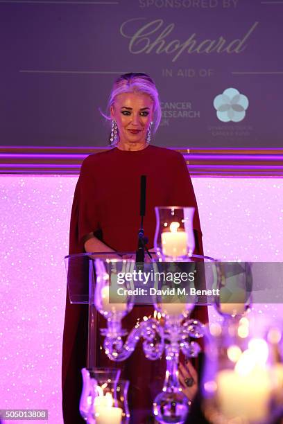 Tamara Beckwith speaks onstage at The Lady Garden Gala hosted by Chopard in aid of Silent No More Gynaecological Cancer Fund and Cancer Research UK...