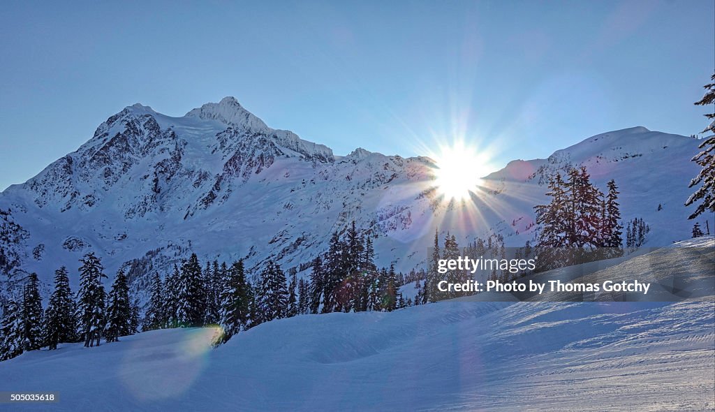 Mount Shuksan from Mount Baker Ski Area, Washington State