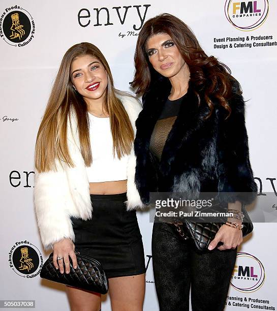 Gia Giudice and Teresa Giudice attend grand opening of envy by Melissa Gorga Boutique at envy by Melissa Gorga Boutique on January 14, 2016 in...
