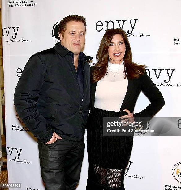 Chris Laurita and Jacqueline Laurita attend the Grand Opening of envy by Melissa Gorga Boutique on January 14, 2016 in Montclair, New Jersey.