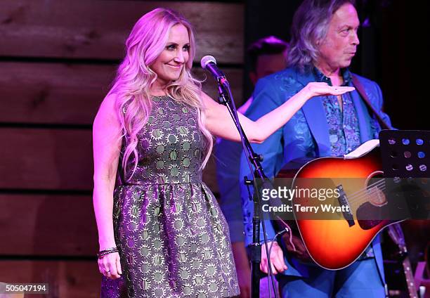 Singer-songwriter Lee Ann Womack joins Buddy Miller and Jim Lauderdale for the The Buddy & Jim radio show at City Winery Nashville on January 14,...
