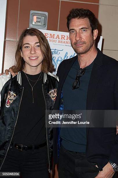 Colette Rose McDermott and Dylan McDermott arrive at the opening night of "The Absolute Brightness of Leonard Pelkey" at the Kirk Douglas Theatre on...