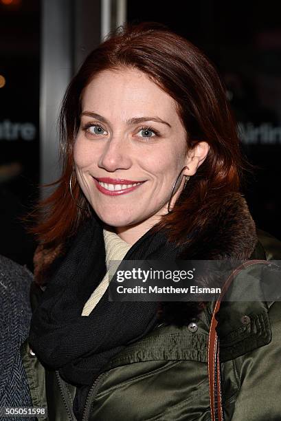 Jessie Austrian attends the "Noises Off" broadway opening night at American Airlines Theatre on January 14, 2016 in New York City.