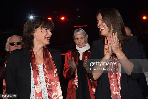 Princess Stephanie of Monaco and daughter Pauline Ducruet attend the 40th International Circus Festival on January 14, 2016 in Monaco, Monaco.