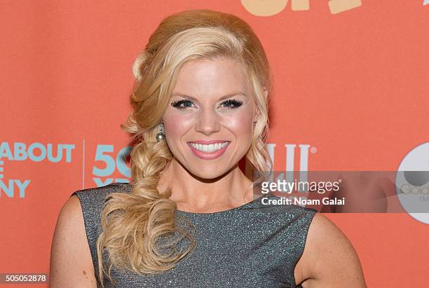 Megan Hilty attends "Noises Off" Broadway opening night at American Airlines Theatre on January 14, 2016 in New York City.